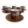 Vintage coffee service in brown stoneware from the 1970s.