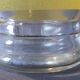 Granite vase yellow band