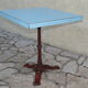 Table de bistrot 1950 formica bleu pied en fonte