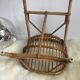 Armchair basket in vintage rattan for children