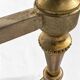 Brass and smoked glass coffee table, neoclassical design.