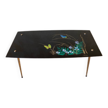 Table basse en verre vintage