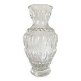 Vintage tall vase in molded glass