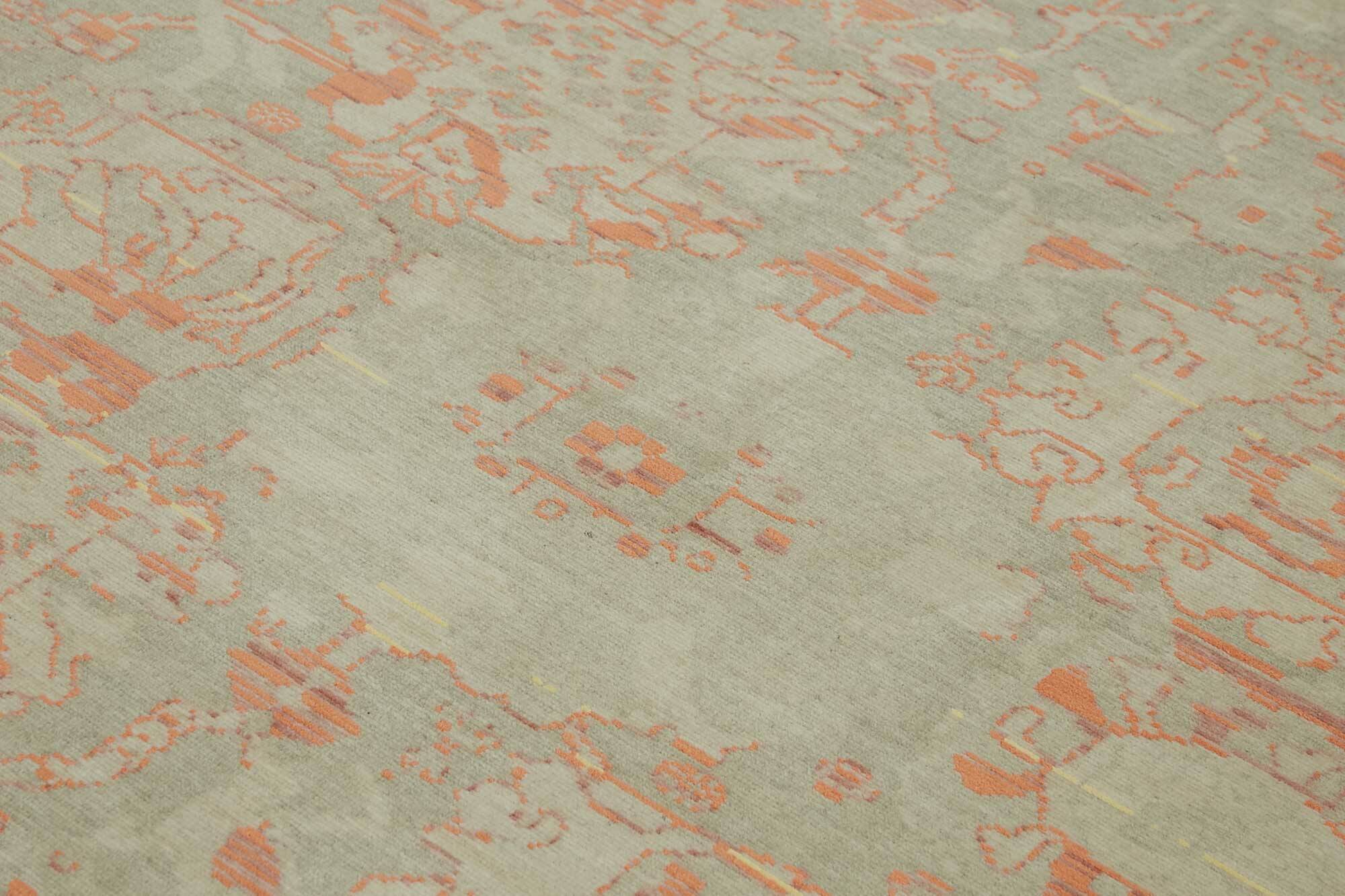 Tapis Oushak turc fait main 251 cm x 335 cm