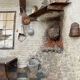 Old wooden model representing a late 19th, early 20th century kitchen