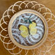 Ensemble de sous verre papillon vintage