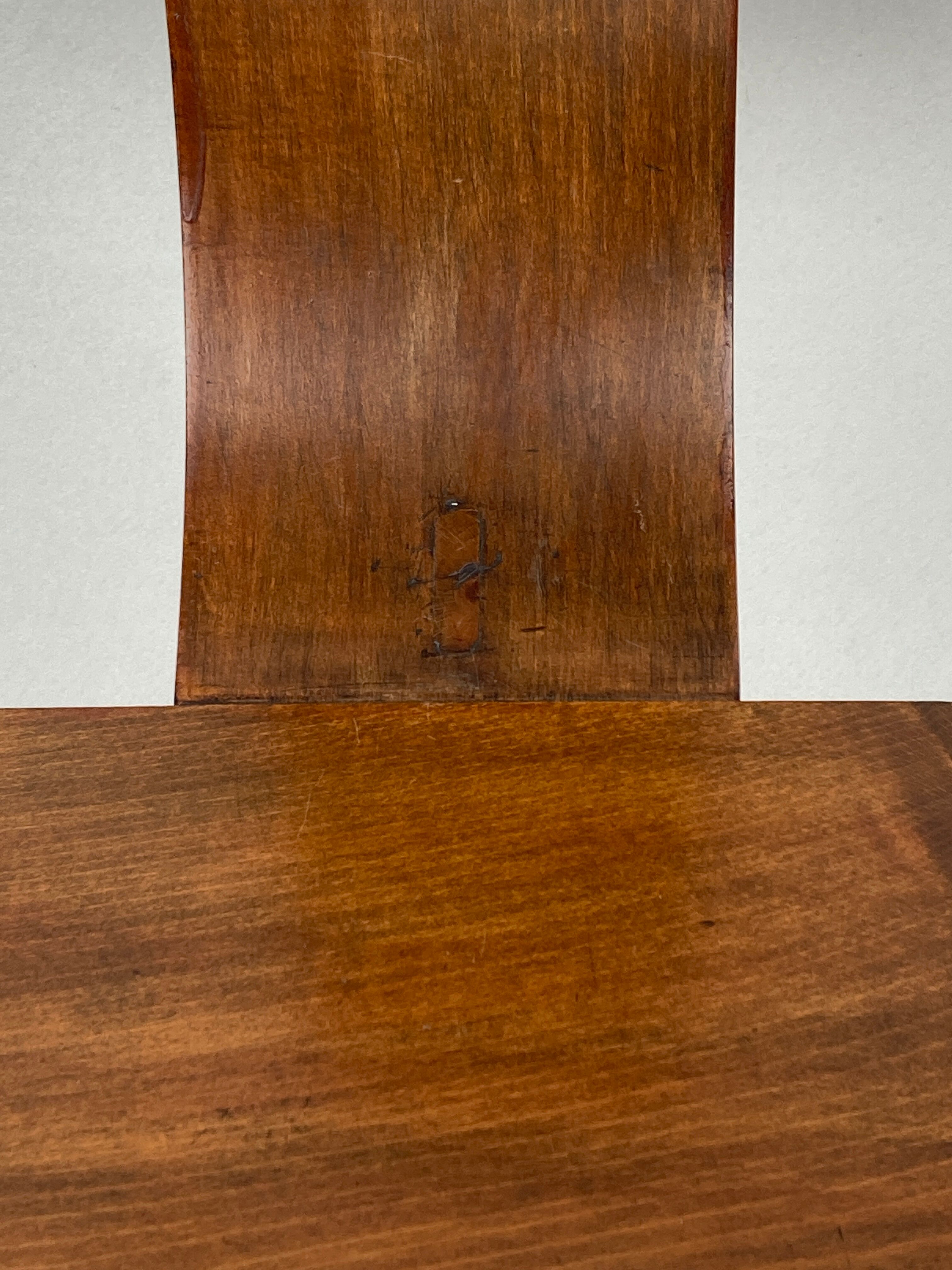 Brutalist low tripod milking stool or side chair Spain ca 1950s