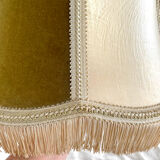 Lampshade vintage fringed velvet and pork bladder