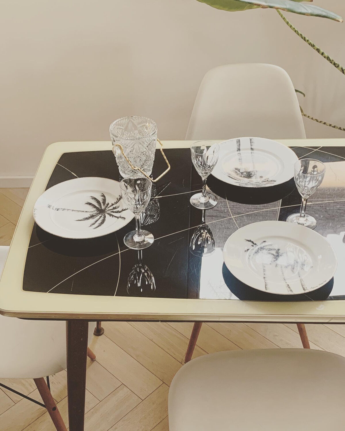 Hand-cranked coffee table