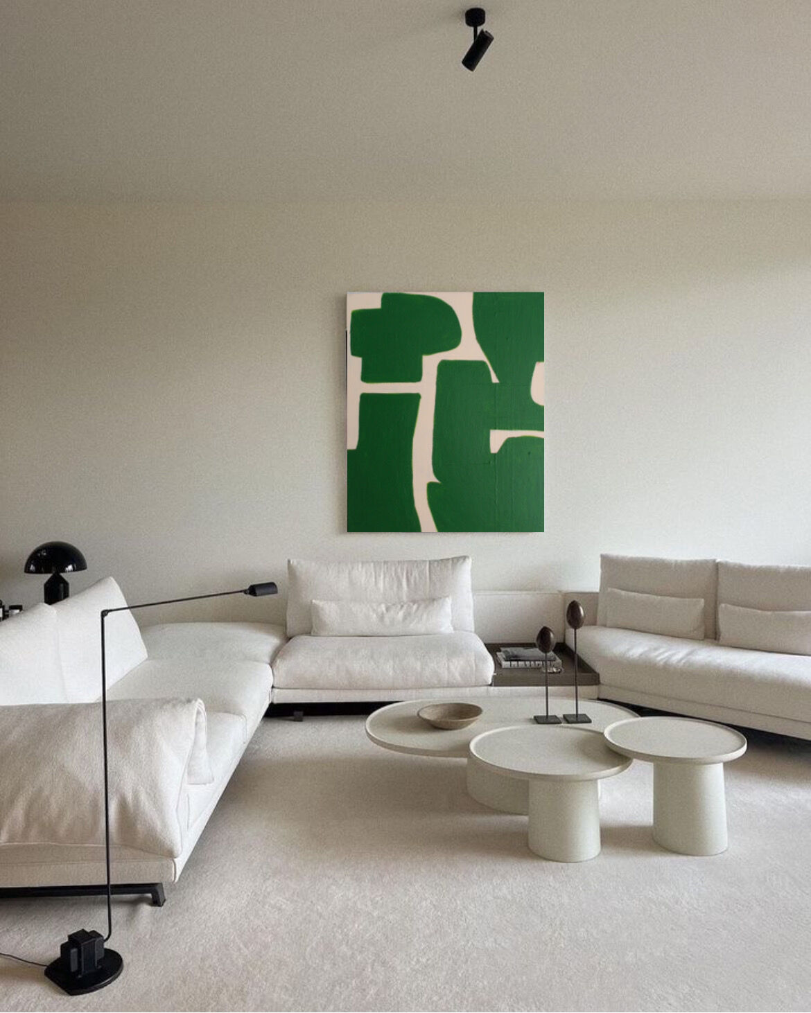 Art abstrait organique vert