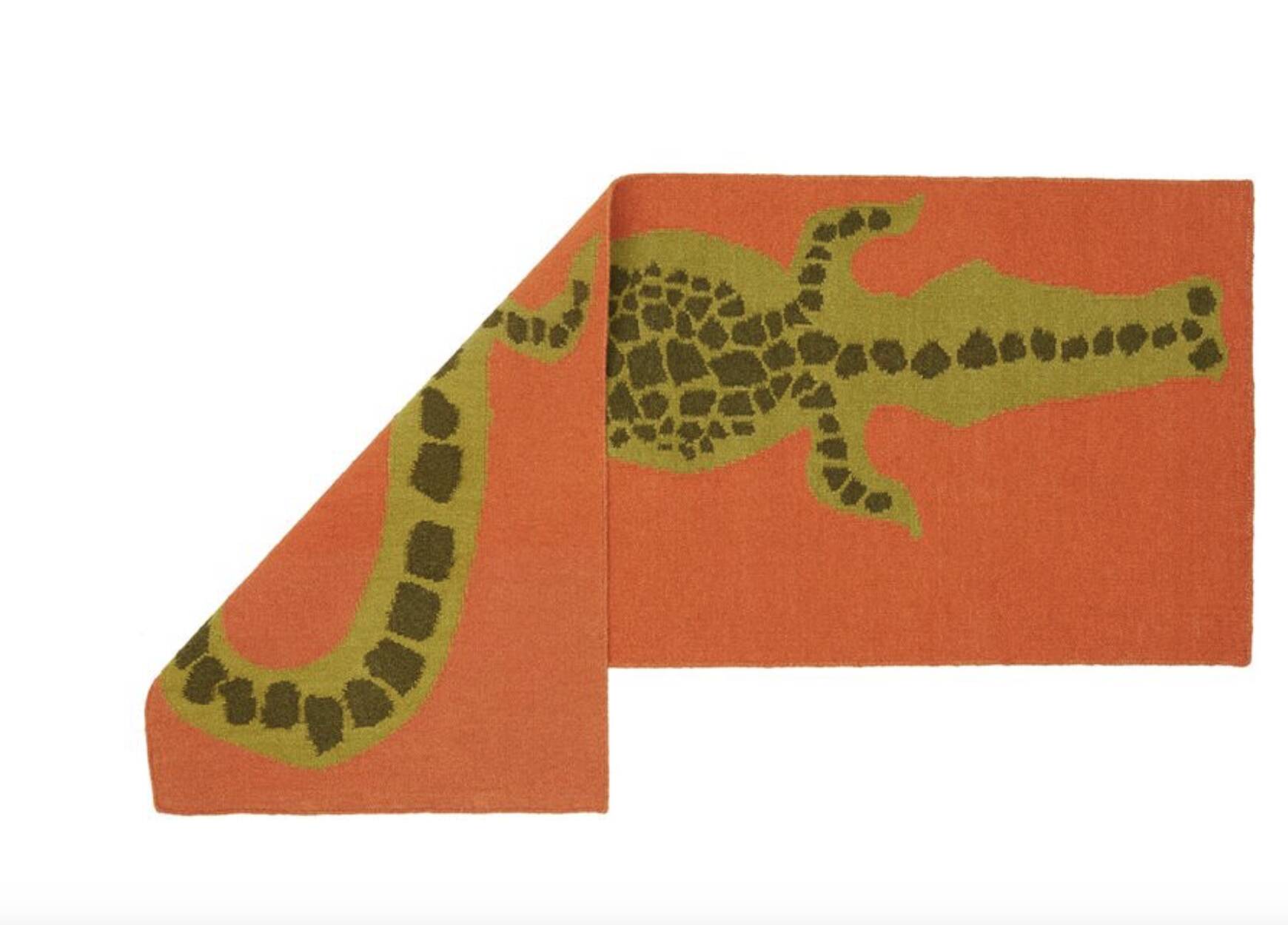 Crocodile runner - tomato (wool)