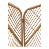 Rattan and wood screen