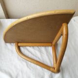 Rattan corner shelf