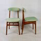 Chaises de salle à manger vert clair de Rajmund Halas, années 1970, ensemble de 2