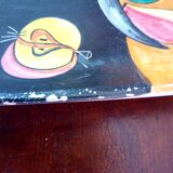Hand painted italian ceramic, mid century, still life