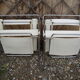Marcel Breuer's Wassily B 3 armchairs pair in white and chrome leather