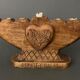 Candlestick with seven burners carved wood Spirit Chalet XXe