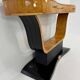 Italian Art Deco Console in Birch Burl and Black Lacquer, Attr. to Borsani, 40s