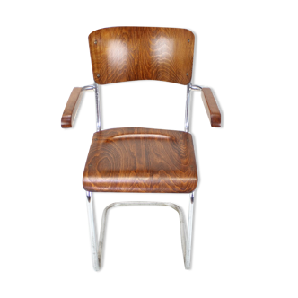 Restored Bauhaus Chrome Chair by Rudolf Vichr Prag, 1930s