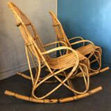 2 rattan rocking chairs
