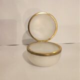 Round alabaster jewelry box