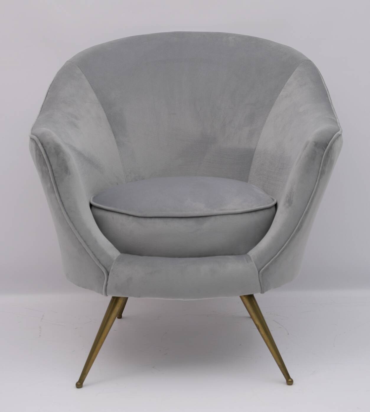 Canapé courbé et deux fauteuils italiens de style mid-century moderne de Federico Munari, 50