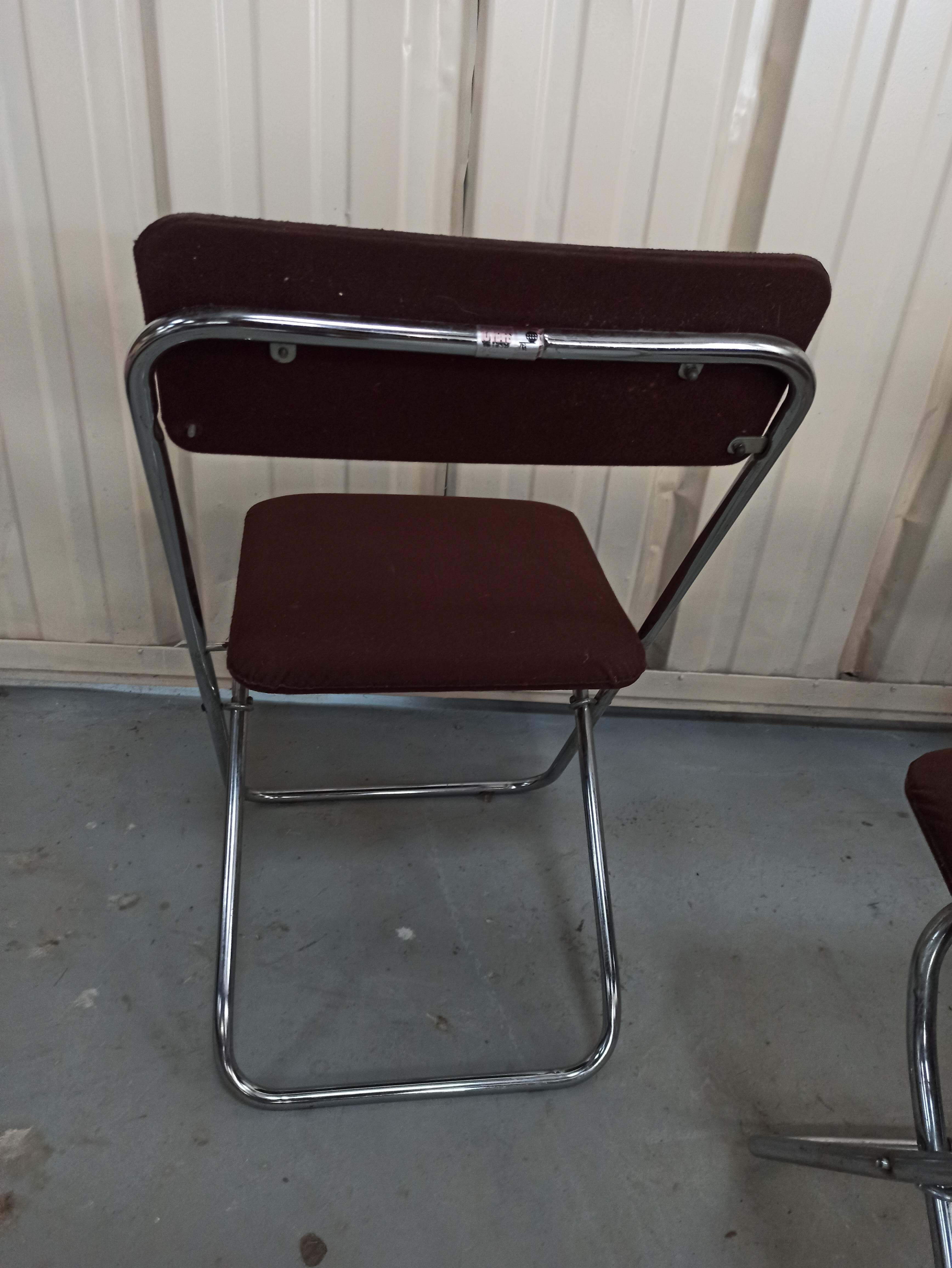 Framar - 4 folding chairs in brown fabric