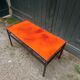 Table basse en lave émaillé orange des années 70