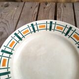 Badonviller ceramics round plate quiberon collection