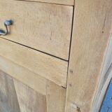 Bahut buffet furniture of old raw wood shallow