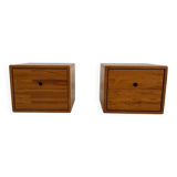 Vintage set of two small cabinets pinewood