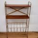 Vintage magazine holder shelf