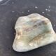 Ashtray cup in a green polished stone and vintage veins