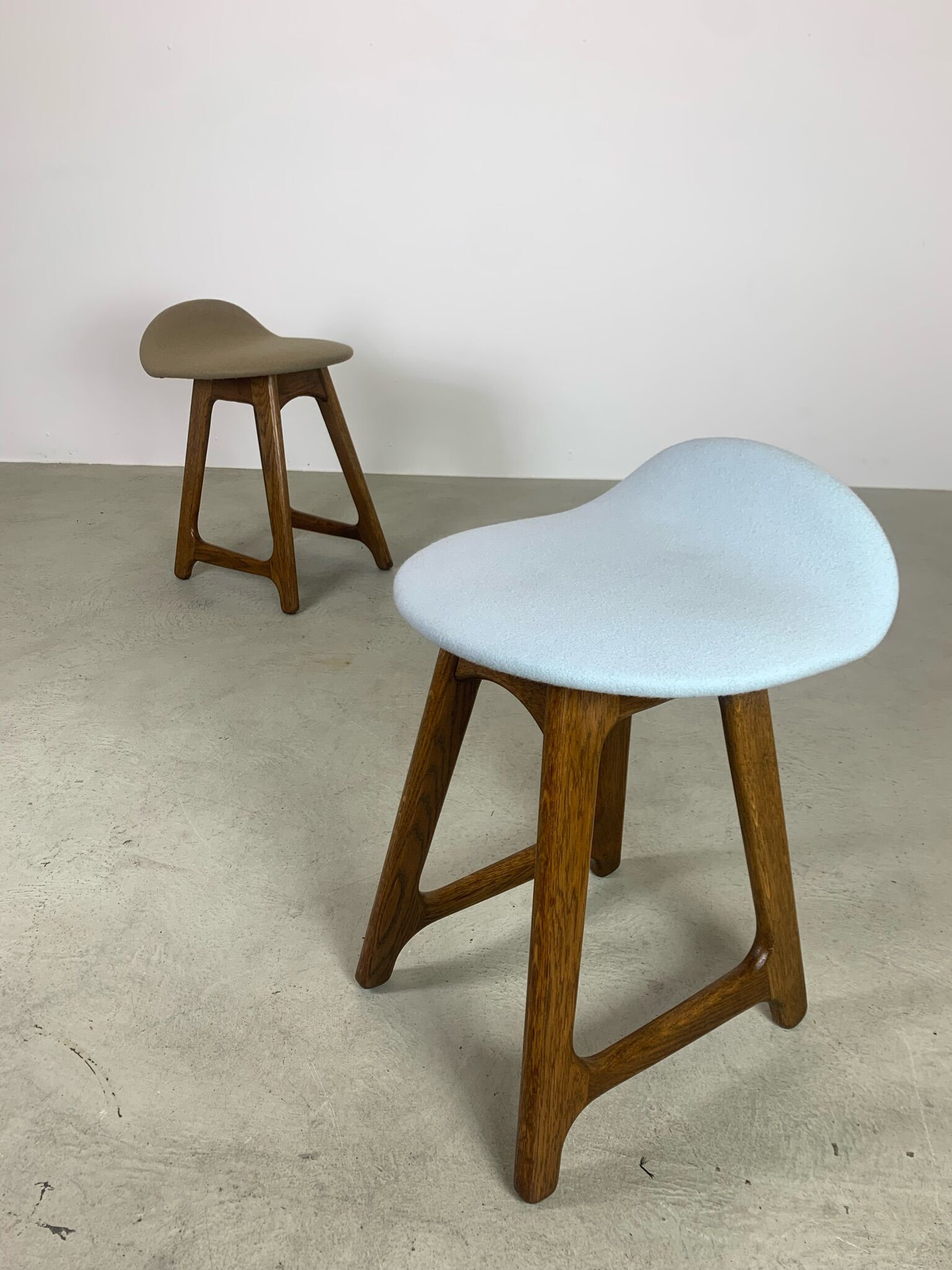 Pair of Danish Stools by Erik Buch for O.D. Mobler 1960s