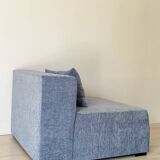 2 fauteuils velours bleu