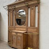 Grand vestiaire d’entrée en chêne Début XXème