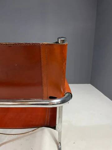 Vintage chrome and leather chair