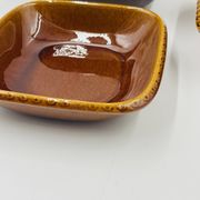 Lot 3 plats carrés en grès Deco Hälsingborg K.J. Svensson