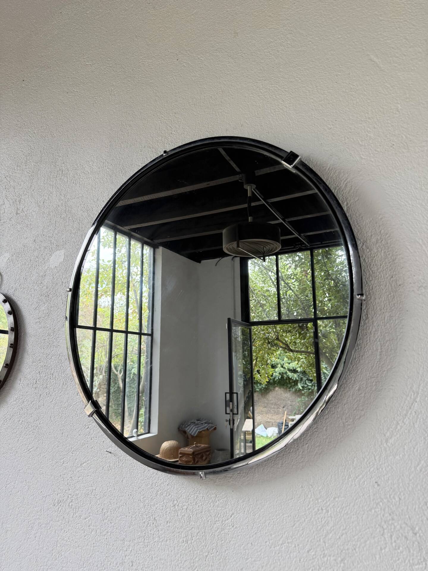 Round metal mirror 1970