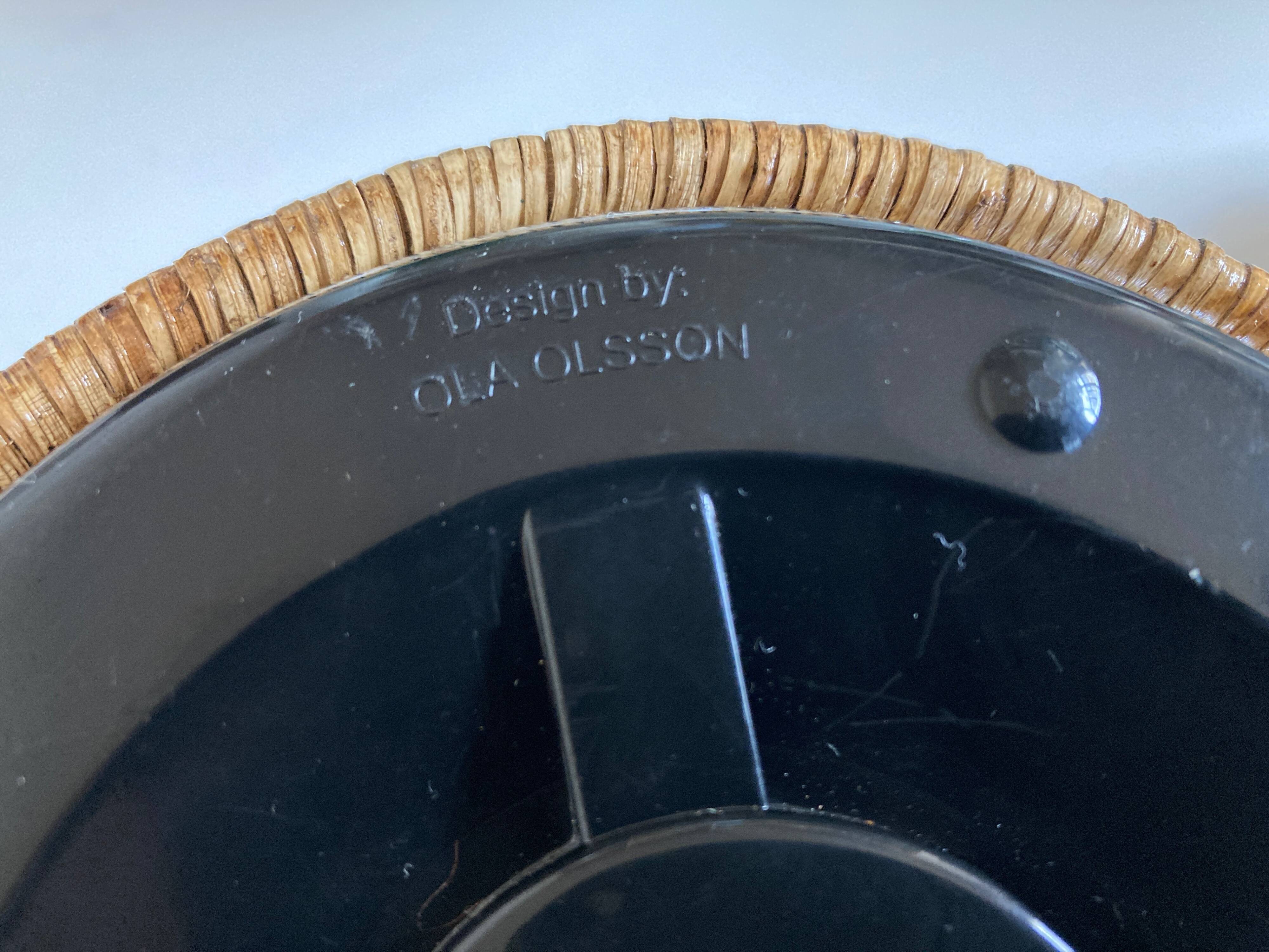 Wicker-covered thermos carafe designed by Ola Olson for Xtra 1980.