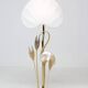 Monumental crane or egret lamp post in gilded brass by Antonio Pavia