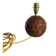 70's wooden ball lamp stands