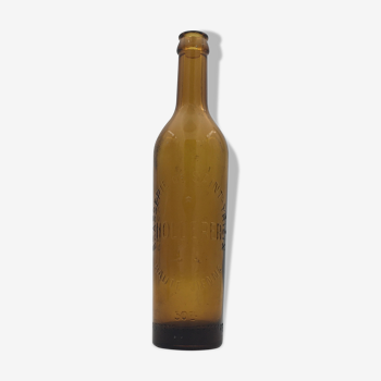 Bottle of old glass beer, Holderer Brewery (Saint Yrieix) - 20th century