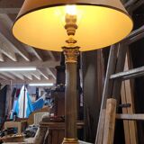 Lampe néoclassique style empire à colonne en laiton