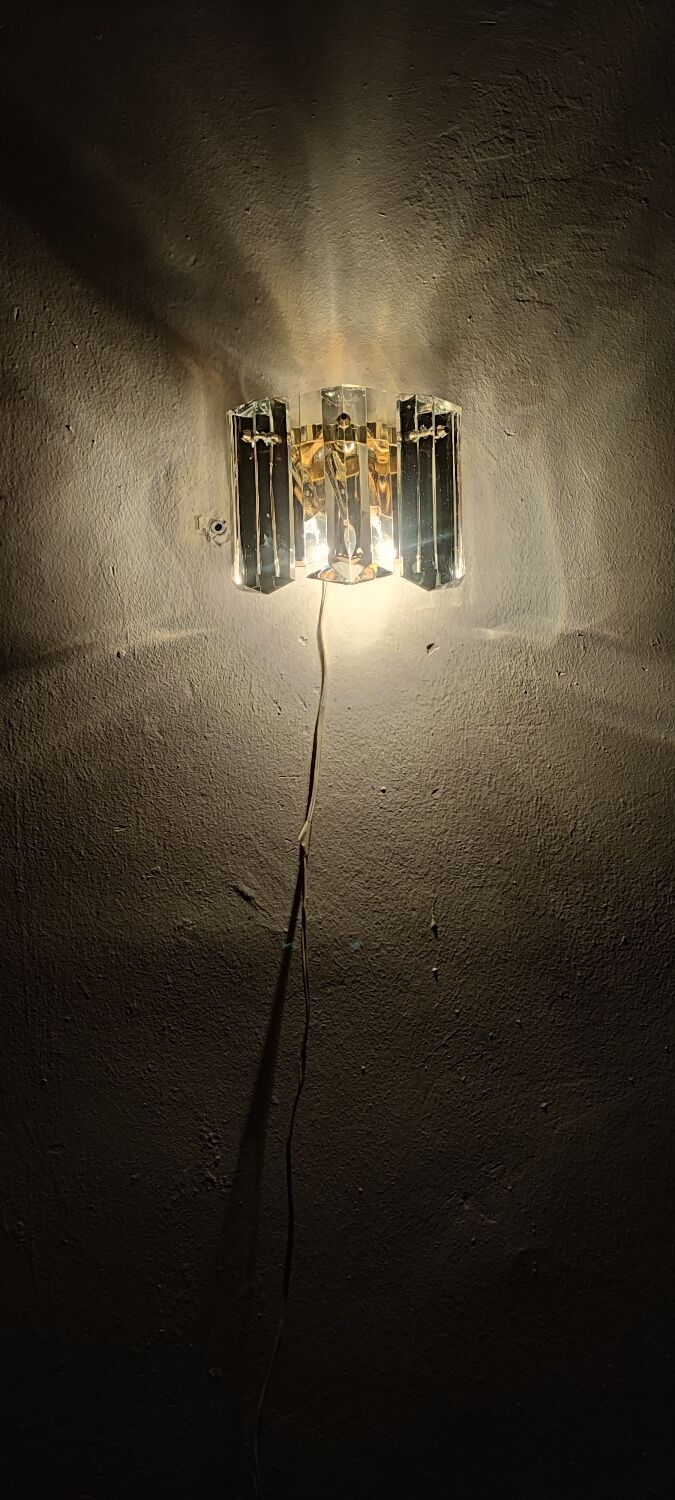 "Kinkeldey" crystal wall light. Germany, 1970s.