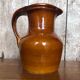 Old ST CLÉMENT vintage brown ceramic pitcher