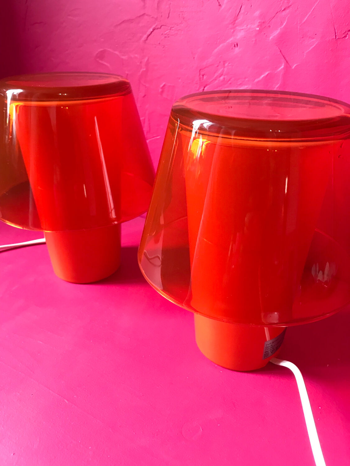 Pair of designer lamps Helena Svensson Ikea vintage