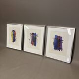Set of three compositions signed design "peder meinert".