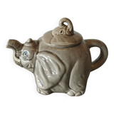 Enamelled ceramic elephant teapot