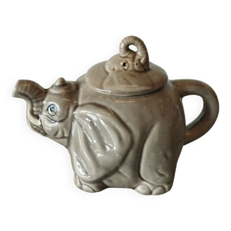 Enamelled ceramic elephant teapot